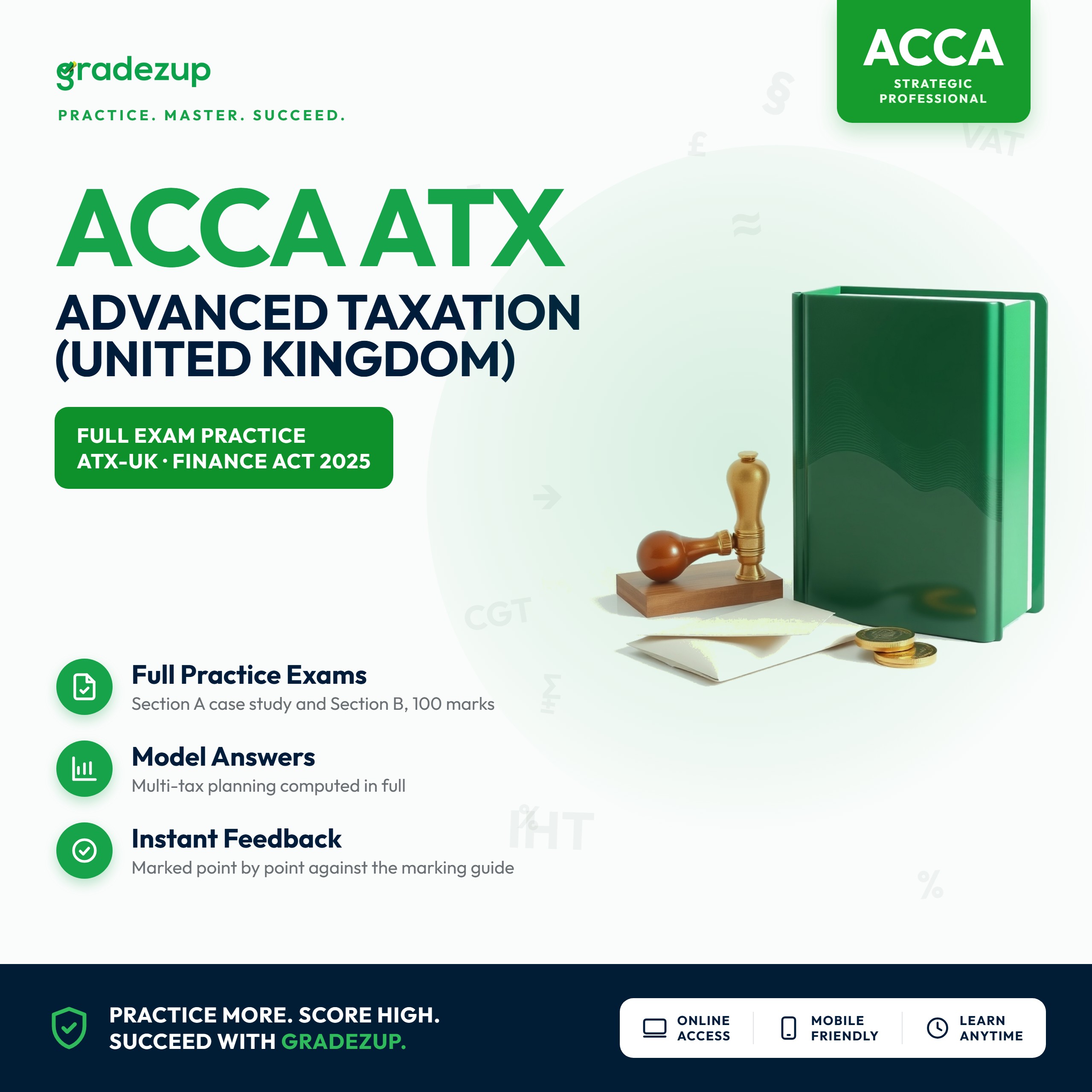 Gradezup ACCA ATX Advanced Taxation UK practice exams