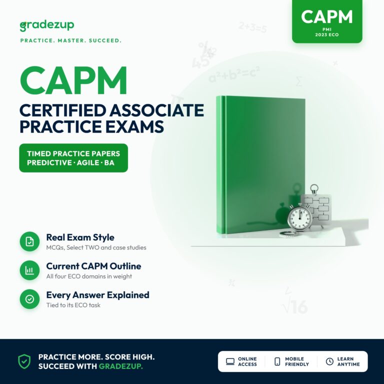 PMI CAPM practice exams - Gradezup