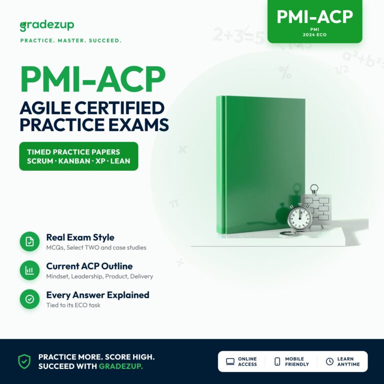 PMI-ACP practice exams - Gradezup