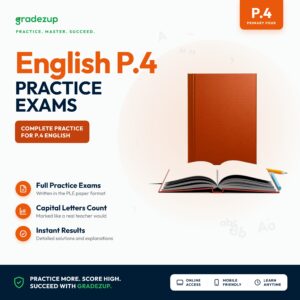 Primary 4 (P.4) English practice exams on Gradezup