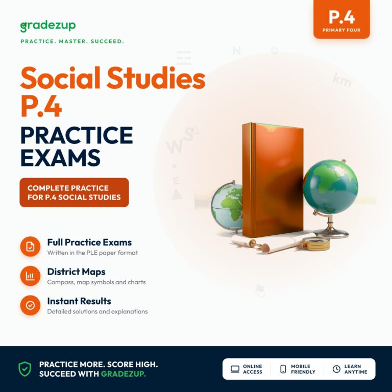 Primary 4 (P.4) Social Studies practice exams on Gradezup